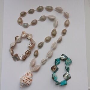 Sea Shell Necklace and Bracelets